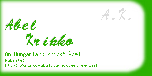 abel kripko business card